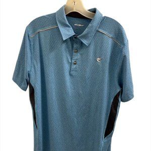 White Water Gear Mens Polo Shirt Sz M/L Short Sleeves Aqua Poly Blend